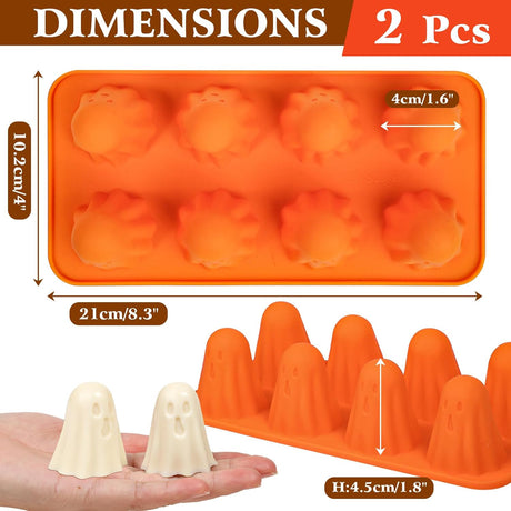 Molde de Silicona Fantasma Kamehame, 2 Pack, Halloween