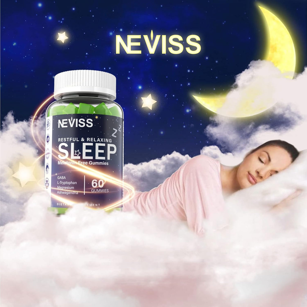 Suplemento gomitas de ayuda para dormir  para adultos  GABA