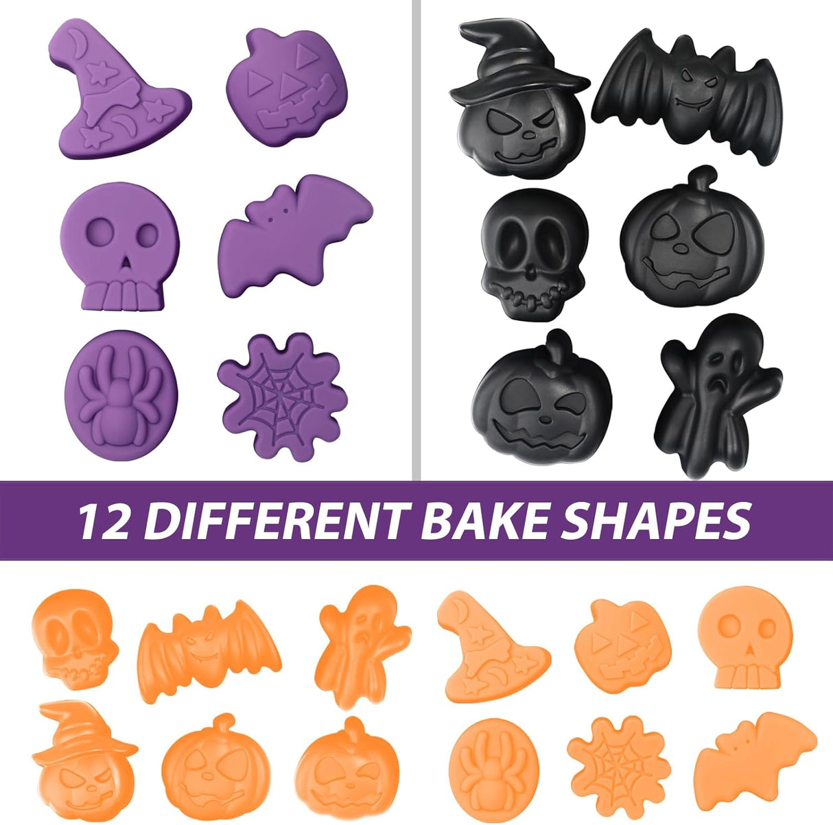 Moldes para Cake Pops Halloween Webake, Silicona, Pack de 2