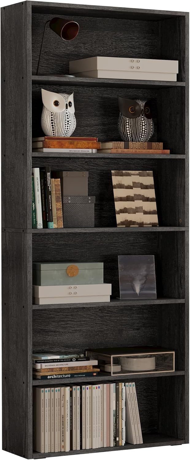 Estantería IRONCK de 6 niveles, 70in, mueble decorativo