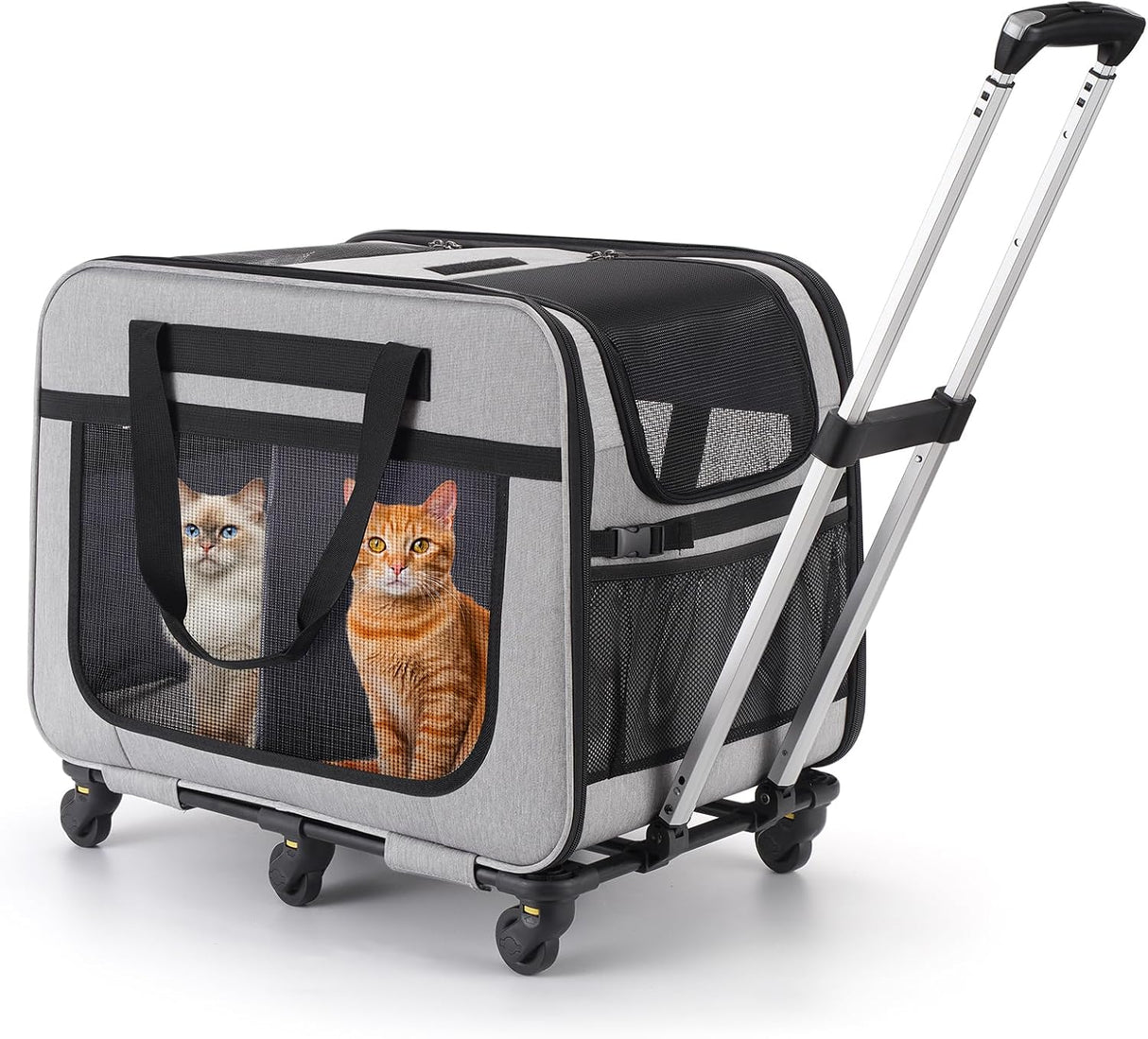 Transportador Doble Extra Grande con Ruedas para Mascotas