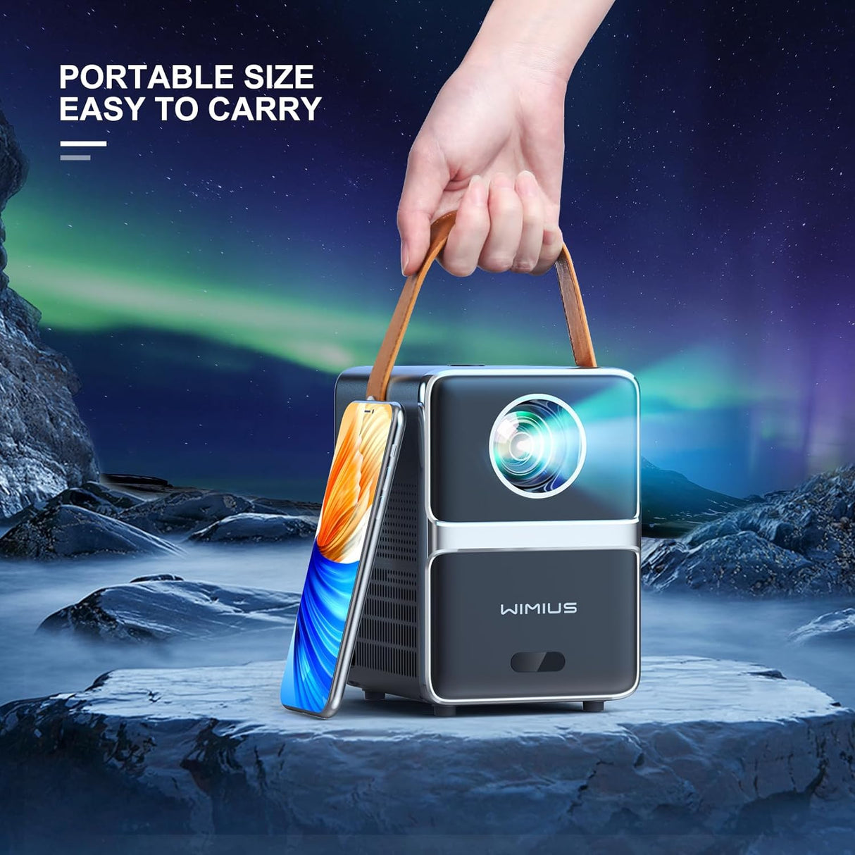 Mini proyector de 1080P con 5G WiFi y Bluetooth P61 WiMiUS