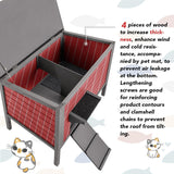 Casa para Gatos Exterior WAYTRIM, Aislada y Resistente, 34.5 L