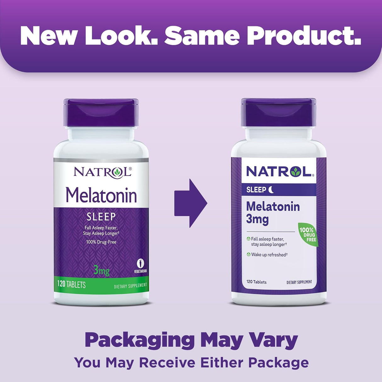 Suplemento de Melatonina 3 mg Natrol, 120 tabletas, 120 días