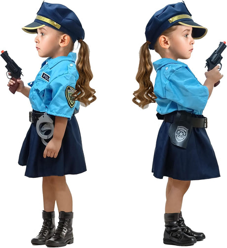 Disfraz de Policía para Niñas, Juego de Rol Infantil, Modelo 2023