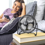 HOLMES Ventilador de Escritorio Mini 4 Alta Velocidad, 4 Aspas