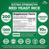 Suplemento Extracto de arroz de levadura roja 200 cápsulas