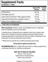 Beta-Plus™ Suplemento de sales biliares y enzimas digestivas, 90tabs