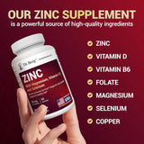 Dr. Berg Zinc 30mg con Magnesio, D3, Selenio y Cobre, 60 cápsulas