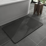 Tapete de baño, antideslizante, súper absorbente, Gris