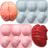 Moldes de Silicona Halloween para Chocolates - 3D, Cerebro, Corazones