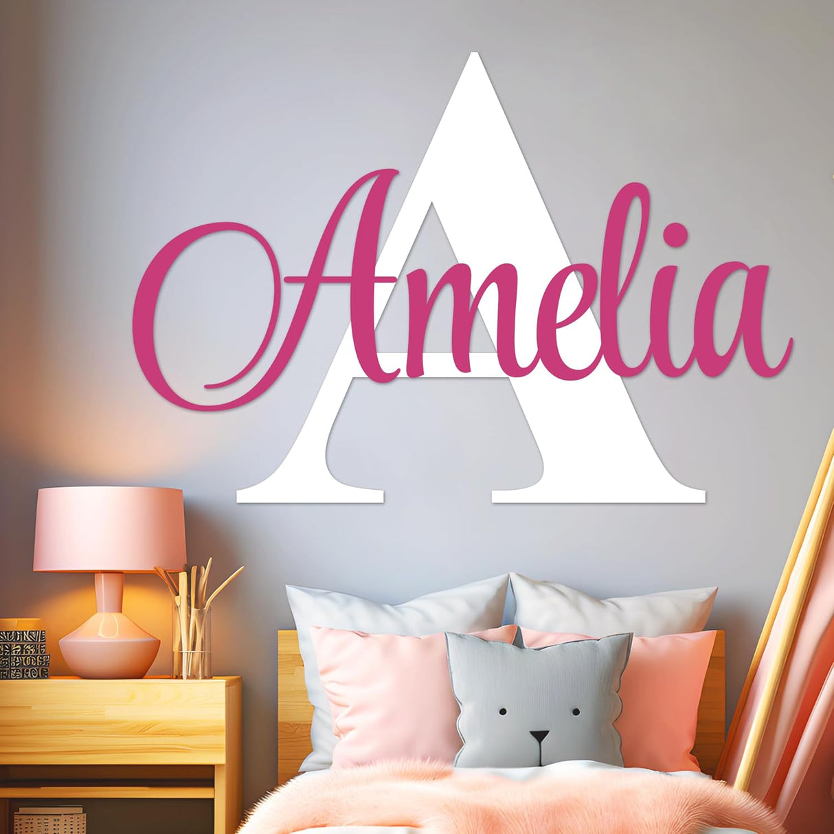 Pegatinas Personalizadas Nombre e Inicial - Decoración Infantil