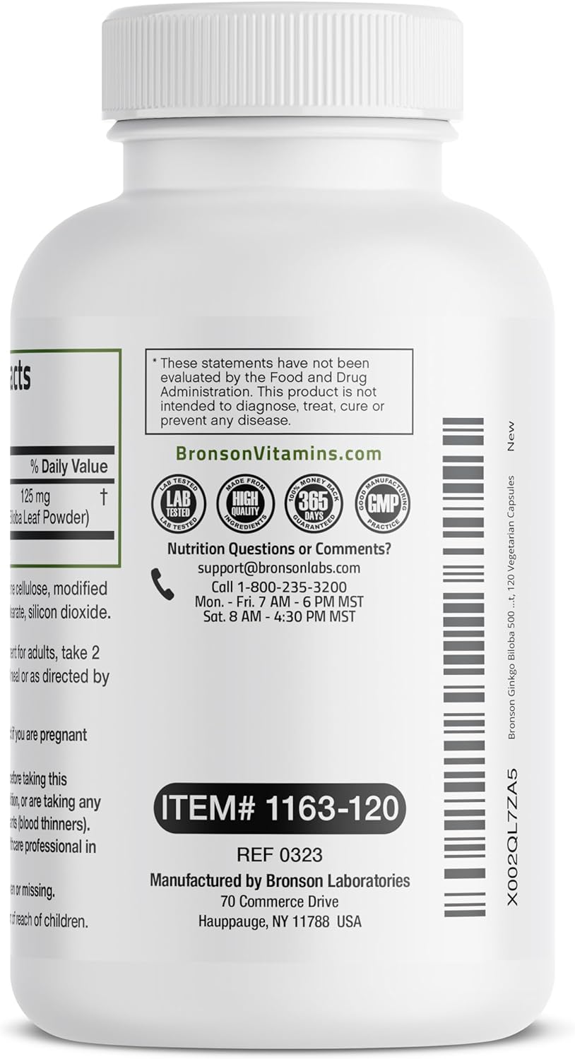 Cápsulas Vegetarianas Ginkgo Biloba Extra Apoyo Cerebral
