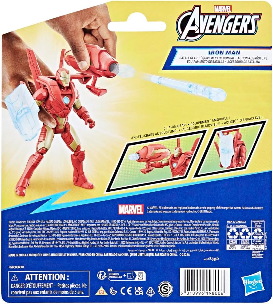 Figura de acción Iron Man, 4 pulgadas, equipo de batalla