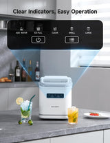 Máquina de Hielo HiCOZY, 26 lbs/día, Auto-Limpieza, Portátil