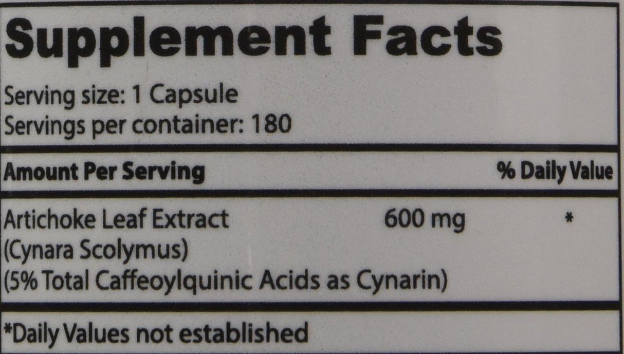 Suplementos Alimenticios de hoja de alcachofa orgánica