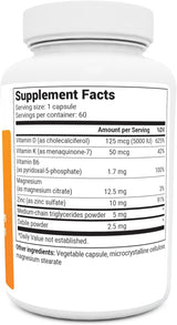 Vitamina D3 K2 5000 UI con Aceite MCT y Sales Biliares