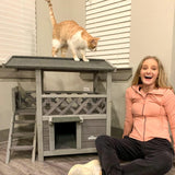 Casa para Gatos Aivituvin, Aislada y Resistente al Clima