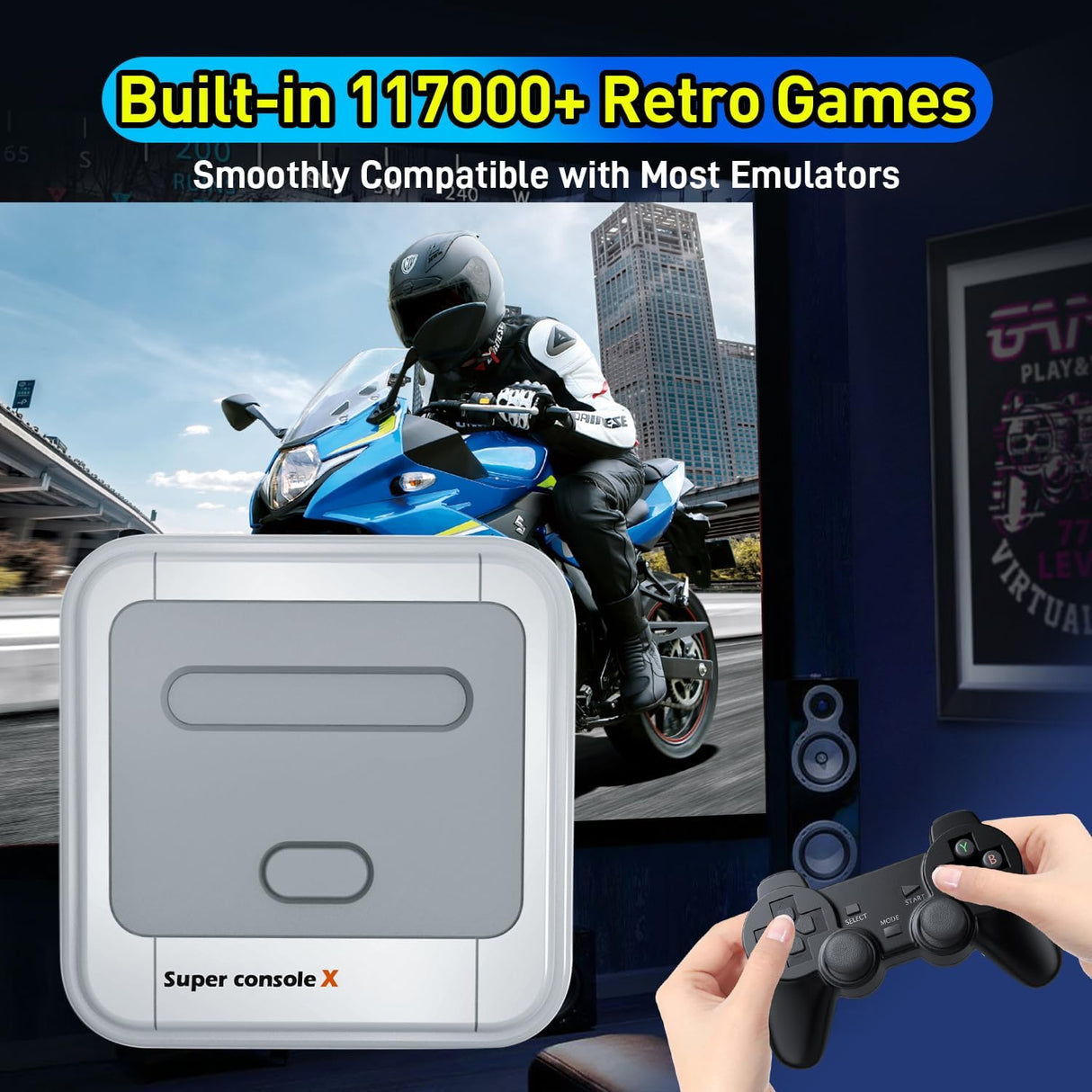 Consola de videojuegos retro integrada con 117,000 juegos