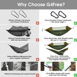 Hamaca G4Free con Mosquitera para 2 Personas, Ligera y Práctica