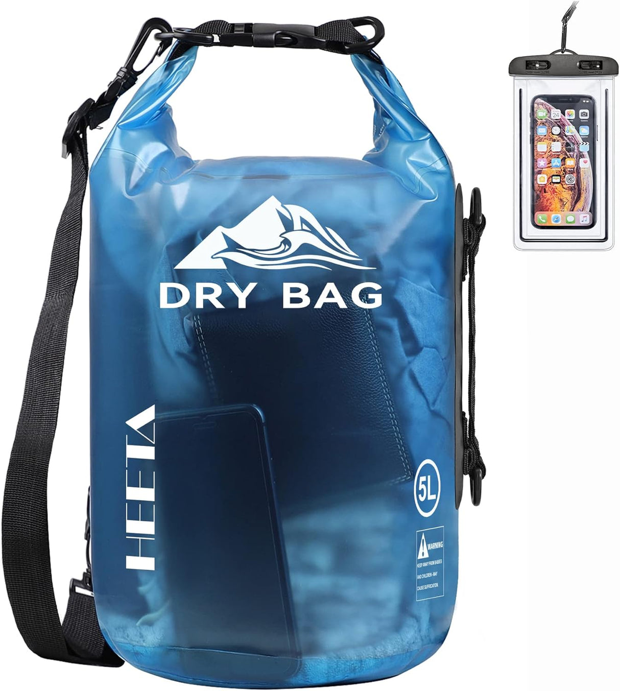 bolso ligero con funda para teléfono sumergible