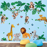 DECOWALL Stickers Animales Selva DSL-8069 para Niños