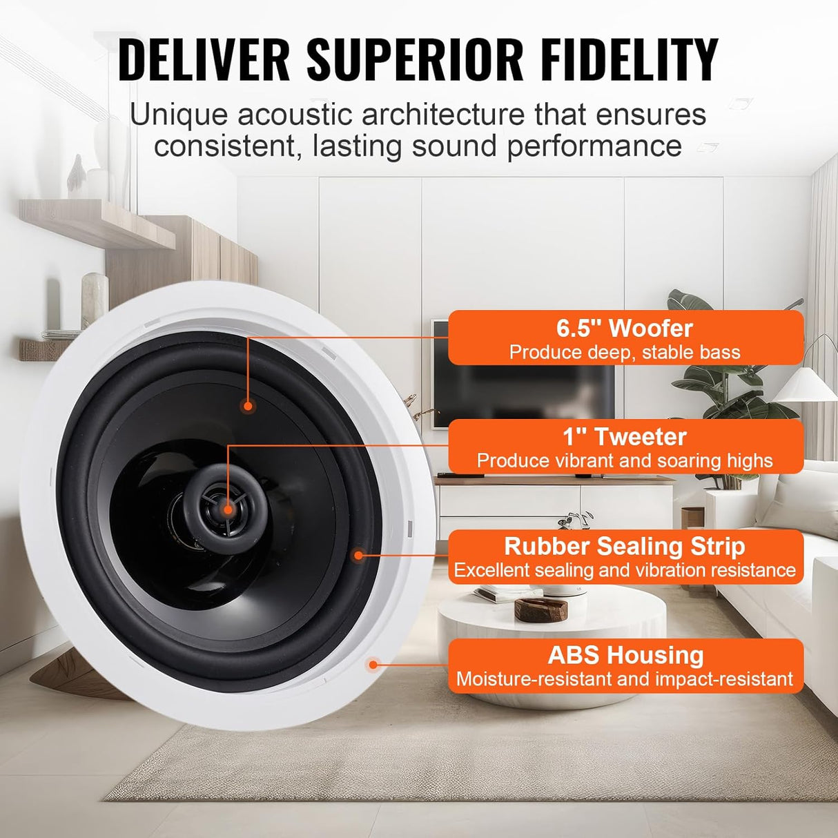 Altavoces de Techo Bluetooth VEVOR 150W, 6.5'', 8Ω, 89dB