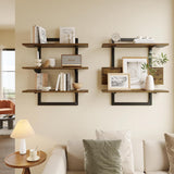 Estantes Flotantes Bestier 24 Montados en Pared, 3 Niveles