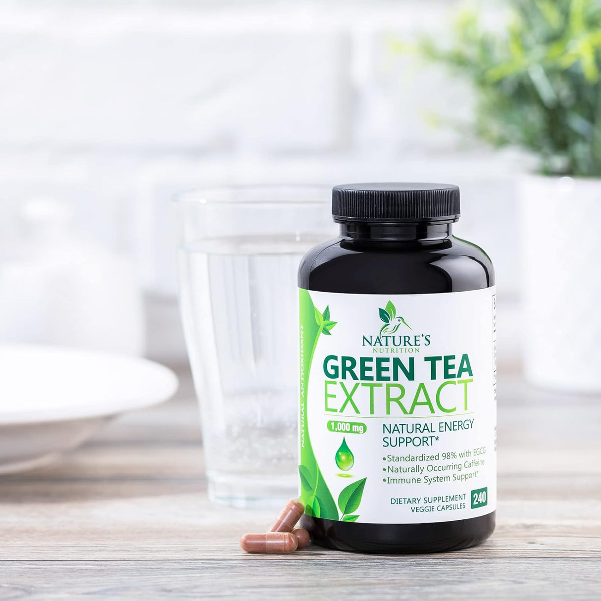 Suplemento Extracto de té verde 98% EGCG estandarizado 240u