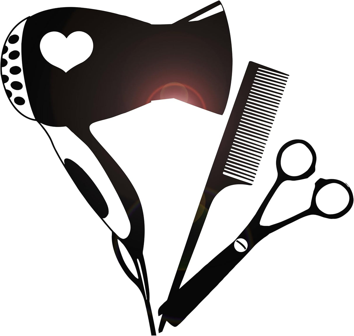 Vinilo Decorativo Herramientas de Belleza Barbería g1299
