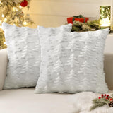 Funda de Cojín MIULEE 18x18 Inch Suave Peluche Set de 2