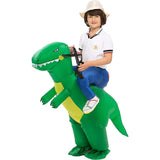 Disfraces inflable de dinosaurio verde talla unica