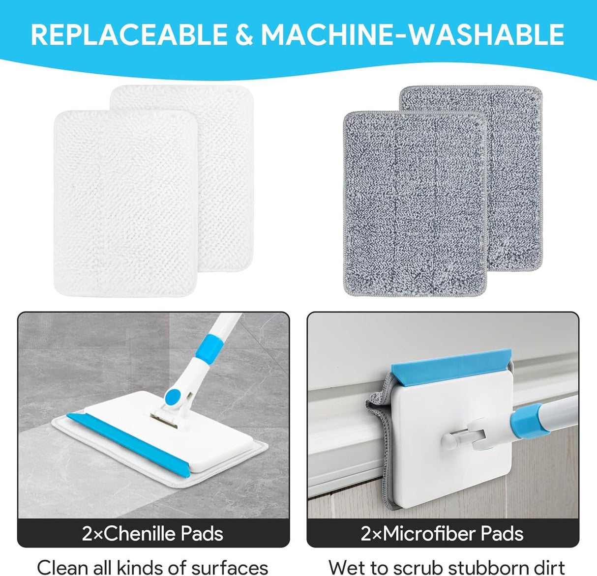 Herramienta limpiadora de pared con mango extensible