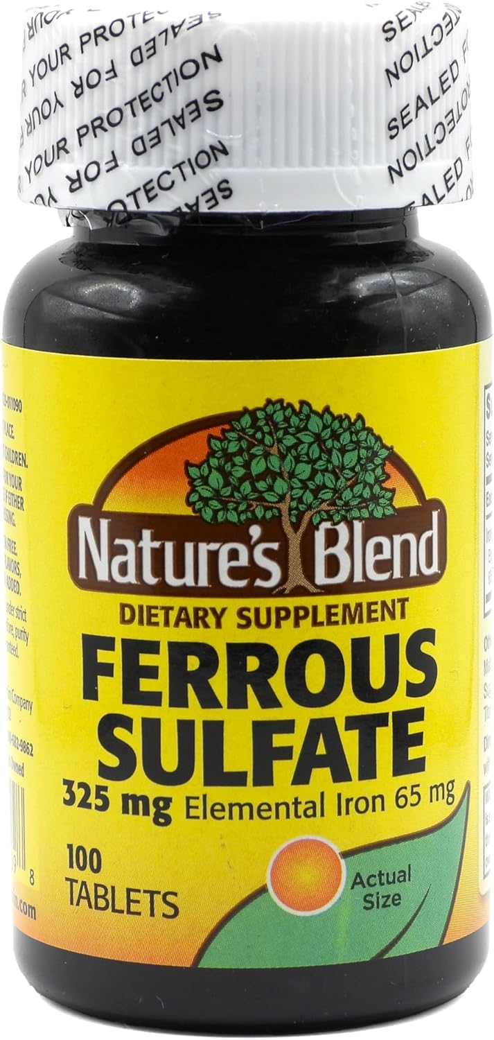 Hierro Ferroso BPK Nature's Blend 325mg Tabletas 100 unidades