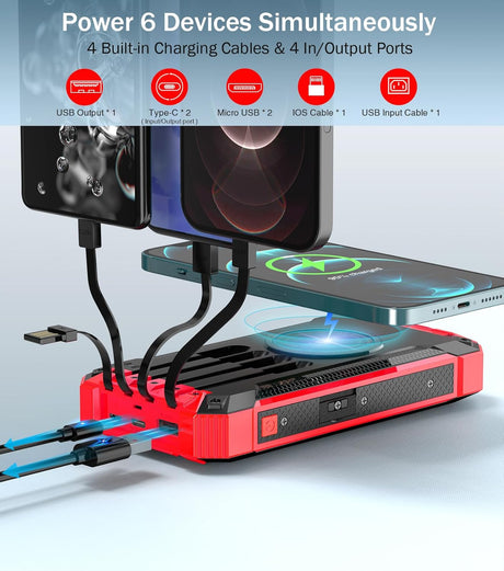 Power Bank GOODaaa 36000mAh Carga Inalámbrica y Solar