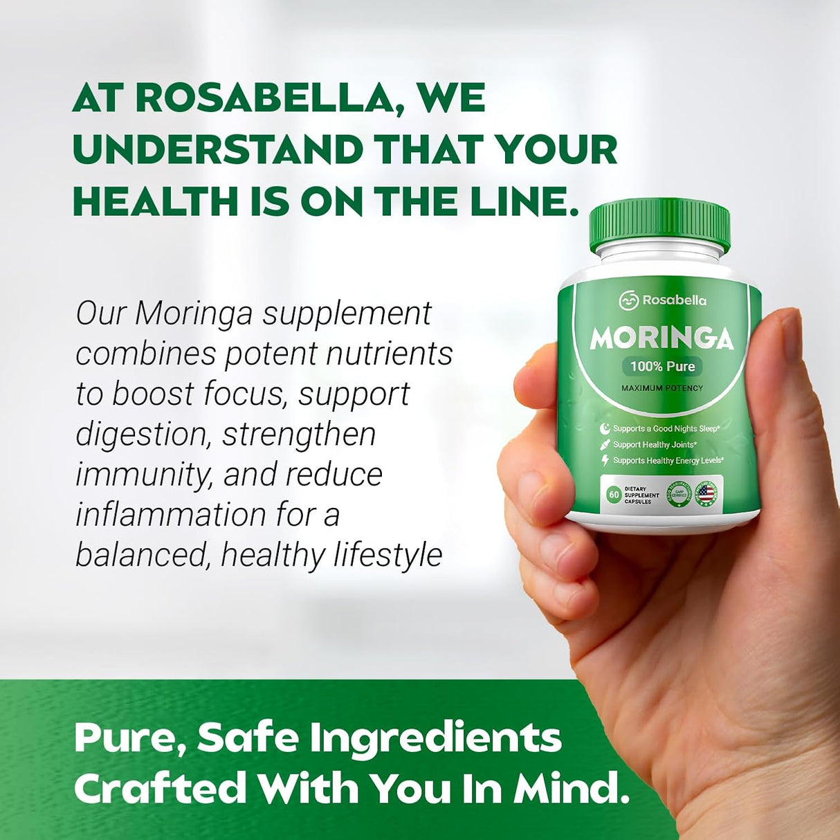 Cápsulas de Moringa en Polvo - Nutrientes Esenciales A1