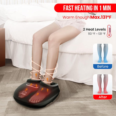 Masajeador de pies con calor para fascitis plantar
