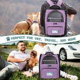 Mochila de lujo para gatos diseño ventilado lila