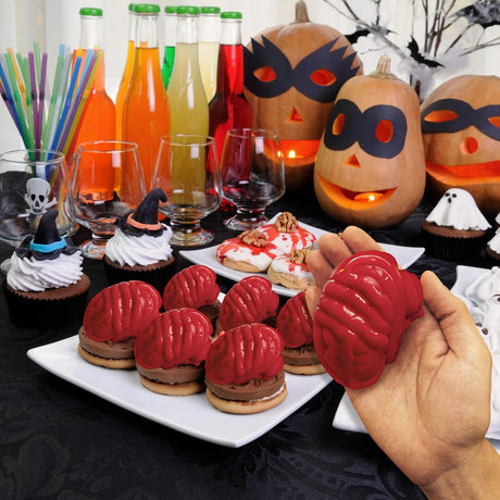 Moldes de Silicona Halloween para Chocolates - 3D, Cerebro, Corazones