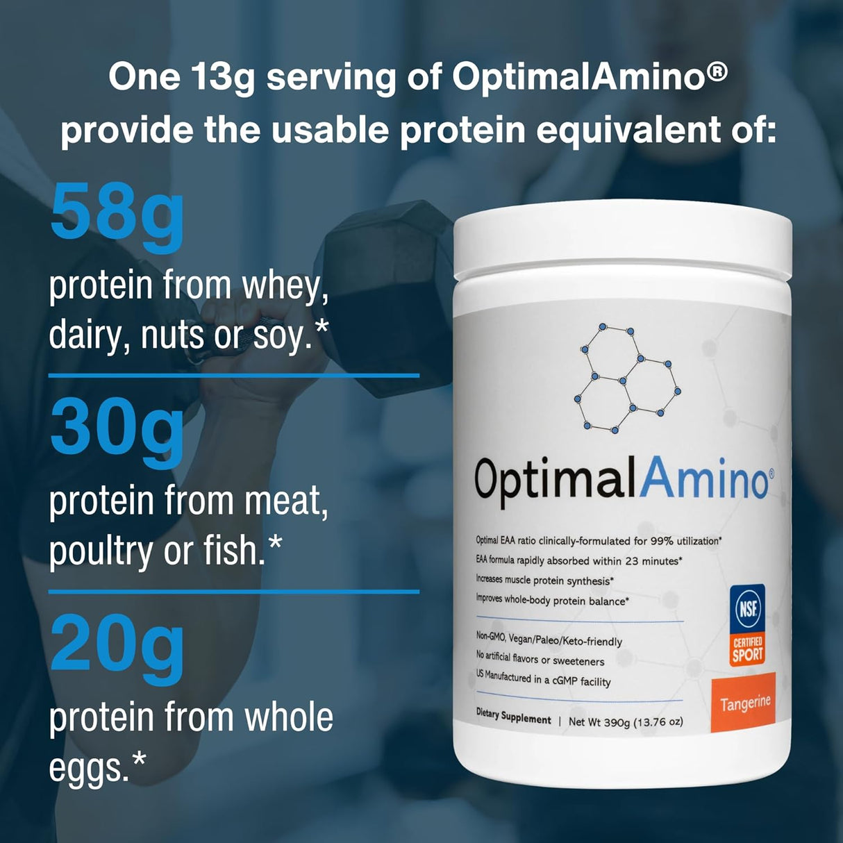 Amino Acid Powder NSF Sport | 99% EAA Supplement Pre/Post Workout