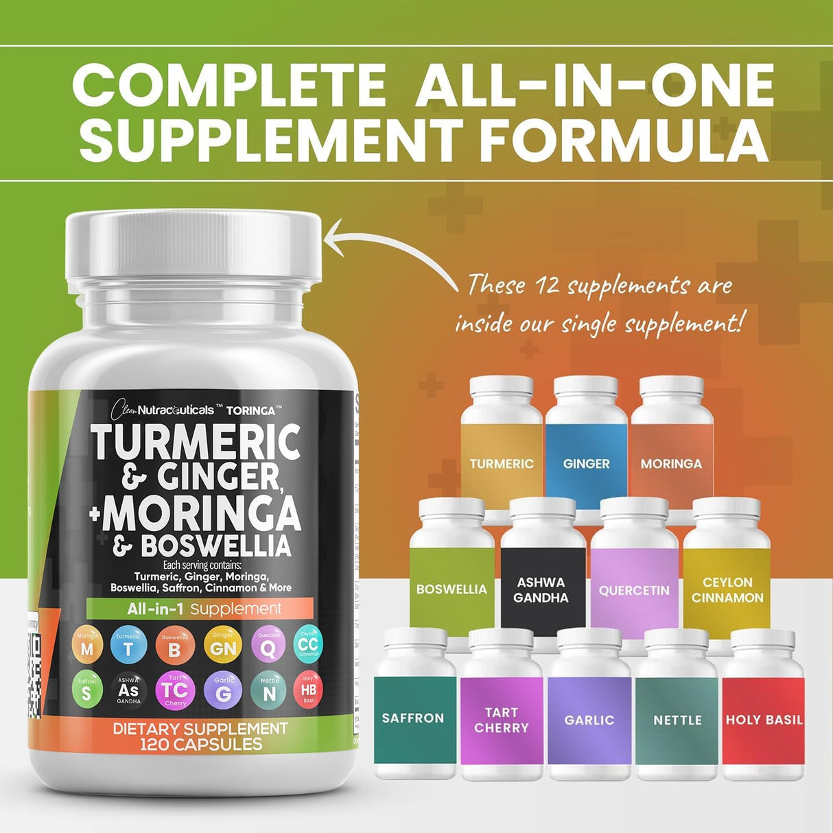 Suplemento de Cúrcuma y Moringa | Salud Natural, 1Pack