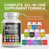 Suplemento de Cúrcuma y Moringa | Salud Natural, 1Pack