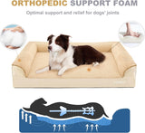 Cama ortopédica para perros grandes JOYELF, espuma, lavable, U-shaped