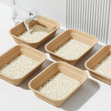 Paquete de 8 cajas de arena desechables para gatos WUWEOT