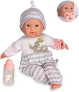 Muñeca suave de 15 JC Toys con ojos abiertos/cerrados, 30036