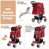 Carrito para Perros Giantex, Plegable, Ruedas Bloqueables, 4 en 1