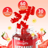 Gomitas Vitamina B2 Riboflavina 400mg con Magnesio, 60u