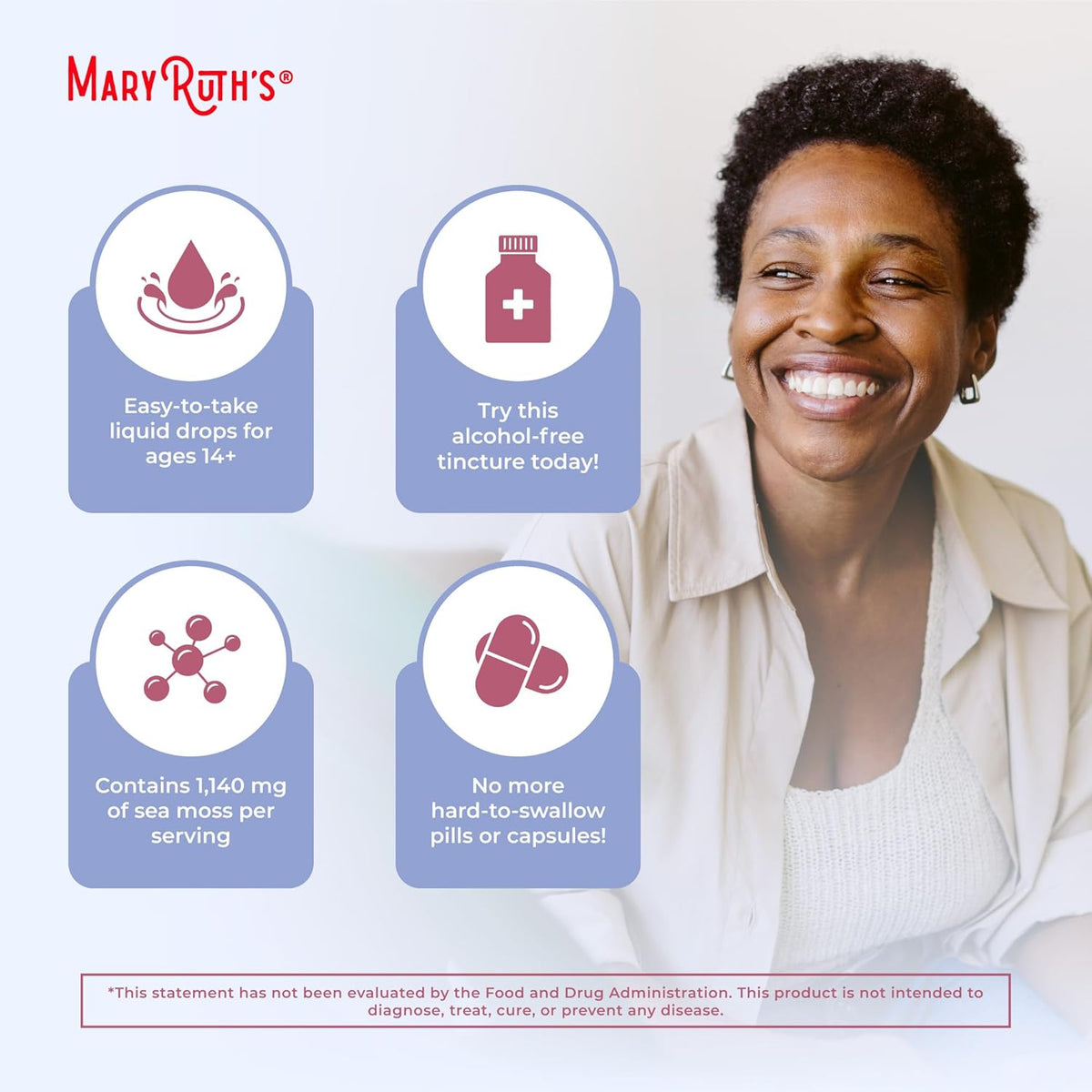 Suero de alga marina irlandesa MaryRuth Organics orgánico, sin azúcar
