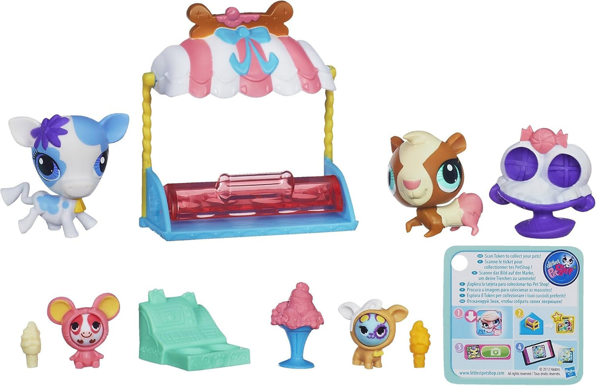 Pet Shop Counter de Helados Littlest con Mascotas de Juguete