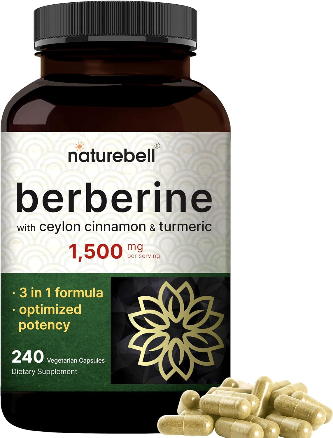 Suplemento de Berberina con Canela de Ceilán y Raíz de Cúrcuma